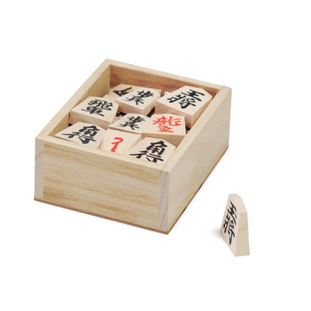 Pièces de Shogi en bois