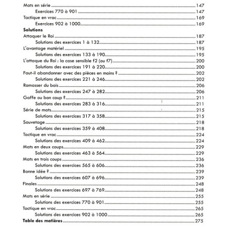 ESCAFRE - 1000 exercices pour bien progresser aux échecs