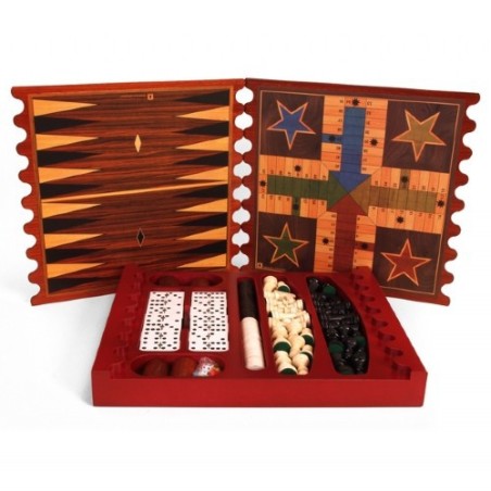 Coffret multi-jeux bois design