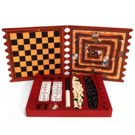 Coffret multi-jeux bois design