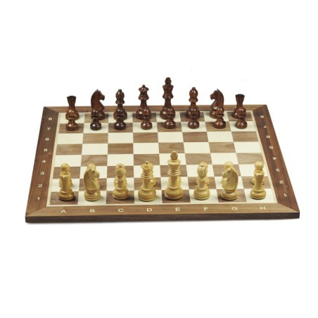 Jeu d'Echecs Acacia Rustique - Ensemble Complet