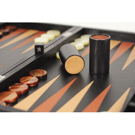 Backgammon noir façon lézard