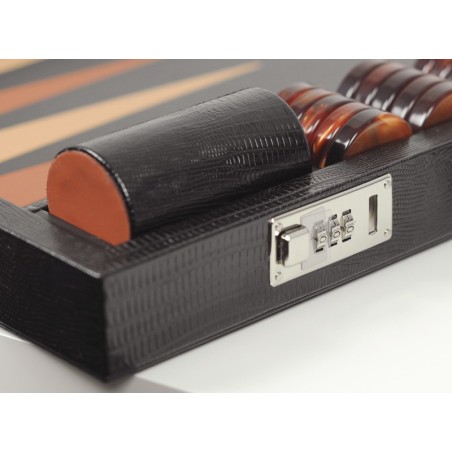 Backgammon noir façon lézard