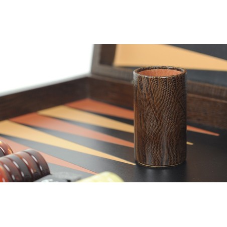 Backgammon marron façon lézard