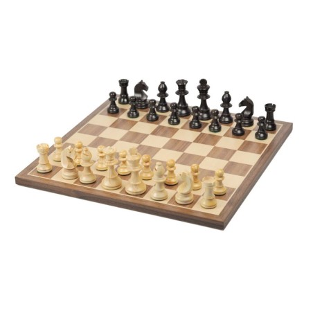 Jeu d'Echecs Chavet et Noyer Taille 4 - Ensemble Complet