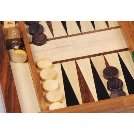 Backgammon sheesham, petit modèle