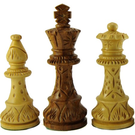 Pièces d'Echecs Standard Sheesham Sculptées - Taille 5