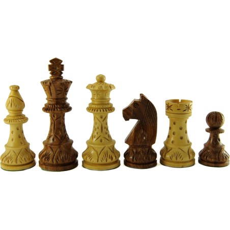 Pièces d'Echecs Standard Sheesham Sculptées - Taille 5