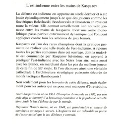 KASPAROV - L'Est Indienne entre les mains de Kasparov