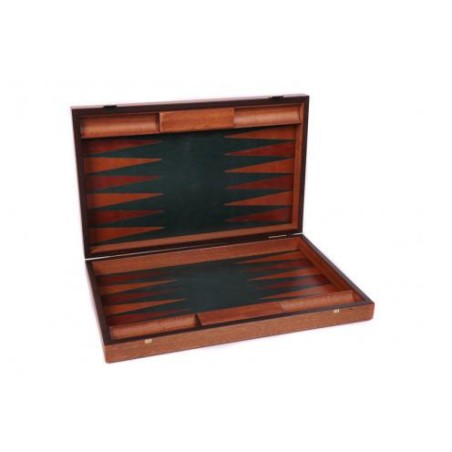 Backgammon Cuir Vert - Grand modèle