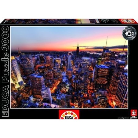 Puzzle 3000 pièces - Crépuscule à Manhattan