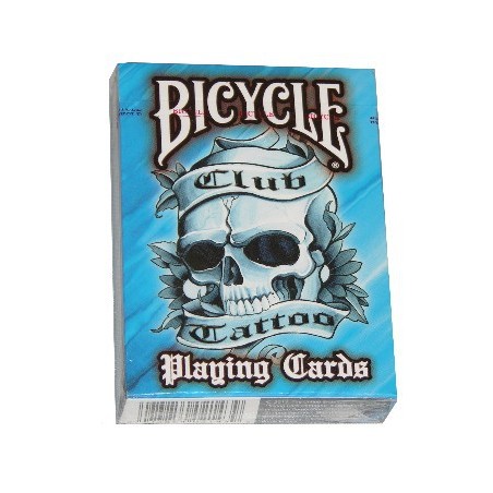 Cartes Bicycle Club Tattoo bleu