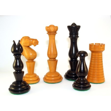 Pièces d'Echecs Grand Antique Ebène - Taille 5