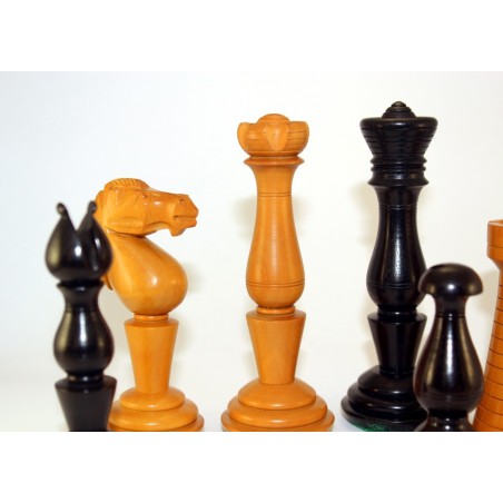 Pièces d'Echecs Grand Antique Ebène - Taille 5