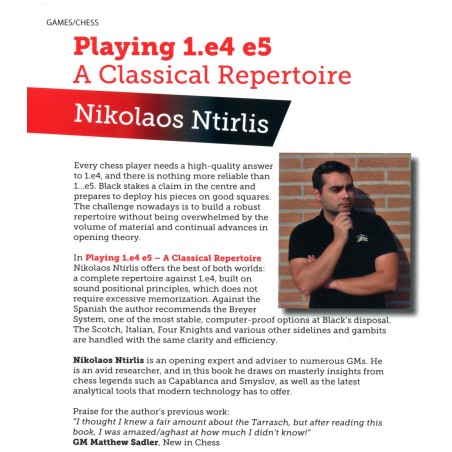 Ntirlis - Playing 1.e4 e5 - A Classical Repertoire (Hard cover)