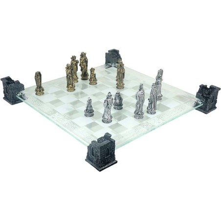 Jeu d'échecs Vampires avec échiquier en verre