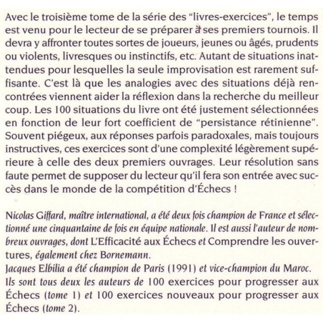 GIFFARD, ELBILIA - 100 exercices pour vous préparer aux tournois, tome 3