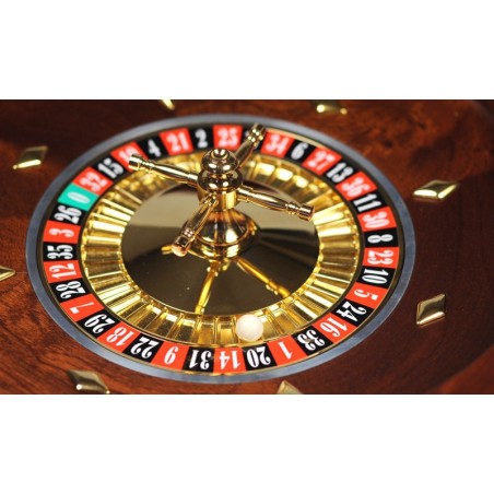 Roulette Casino Bois Teinté Acajou 36cm 