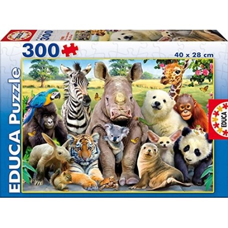 Puzzle 300 pièces - Photo de classe (Animaux)