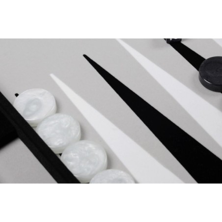 Backgammon Prestige Noir/Gris 38cm