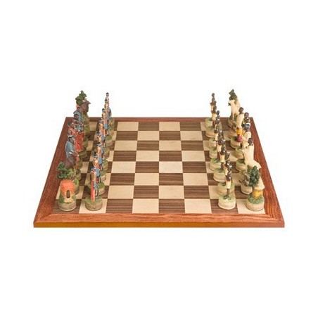 Coffret de jeux d'échecs Guerriers Massai