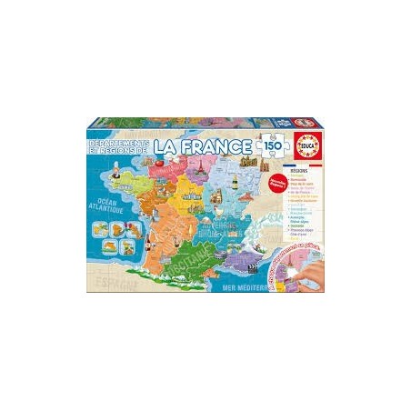 Puzzle 150 pièces - Départements et Régions de France