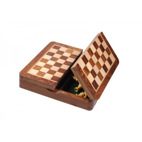 Coffret d'échecs Palissandre 19cm - Top Open