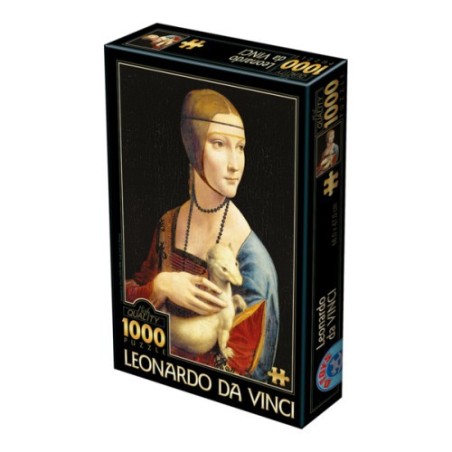 Puzzle 1000 pièces - Dame à l'hermine de Da Vinci