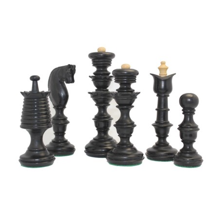 Pièces d'Echecs Unique Repro Black - Taille 5