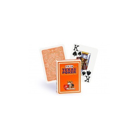 Cartes à jouer Poker Texas Plastic Modiano Orange