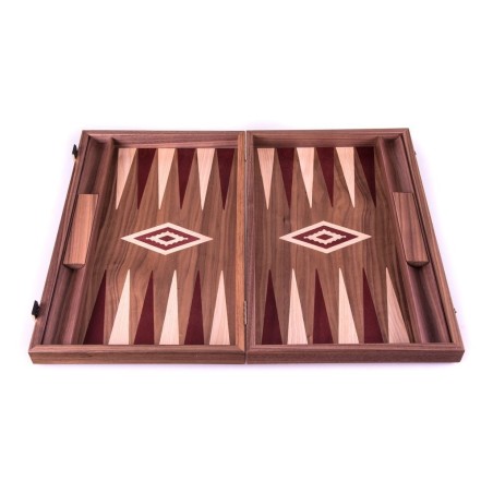 Backgammon Noyer Luxe Red 38cm