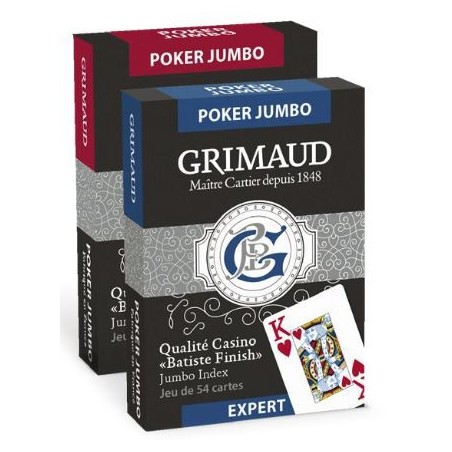 Cartes à jouer Grimaud Expert Poker Jumbo