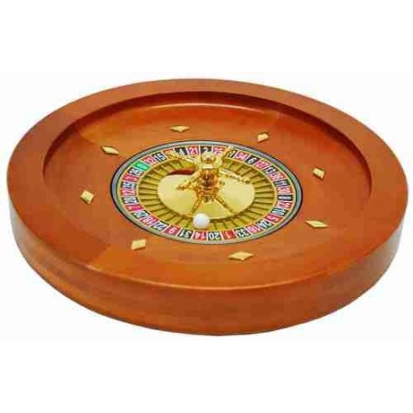 Roulette Casino Bois Teinté Acajou 36cm 