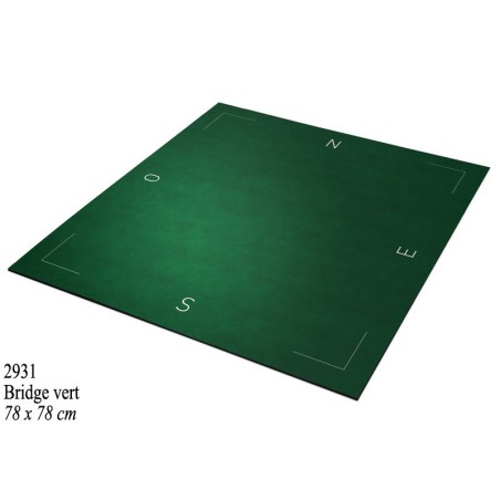 Tapis de bridge pro 77 x 77 cm (vert) en tube