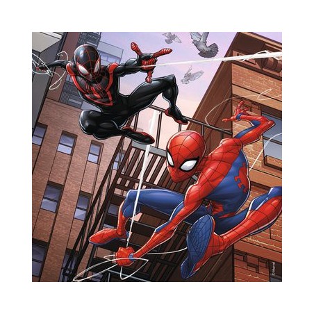 Puzzle 3 x 49 pièces - Spiderman en action