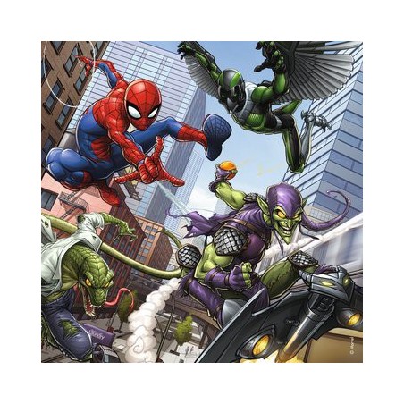 Puzzle 3 x 49 pièces - Spiderman en action