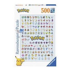 Puzzle 500 pièces Pokémon - Pokédex 1ere Génération