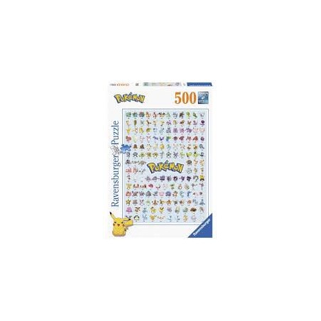 Puzzle 500 pièces Pokémon - Pokédex 1ere Génération