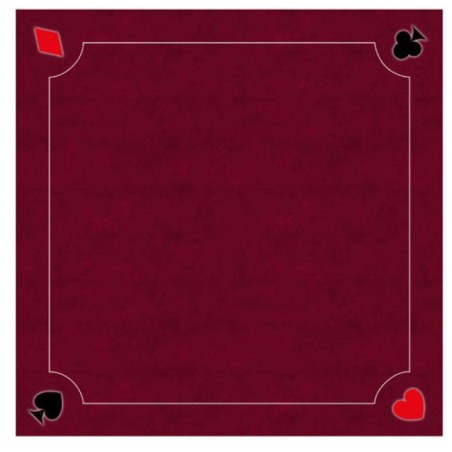 Tapis Cartes Excellence Néo Multi Rouge 60x60cm