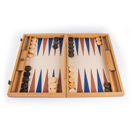 Backgammon Simili Cuir Champagne-Beige 48cm