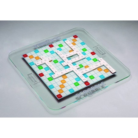 Scrabble plateau en verre