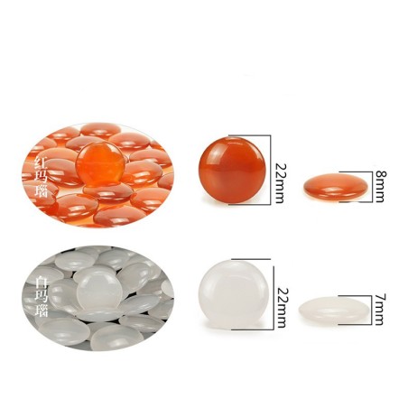 Pierres de Go en Agate - Red & White