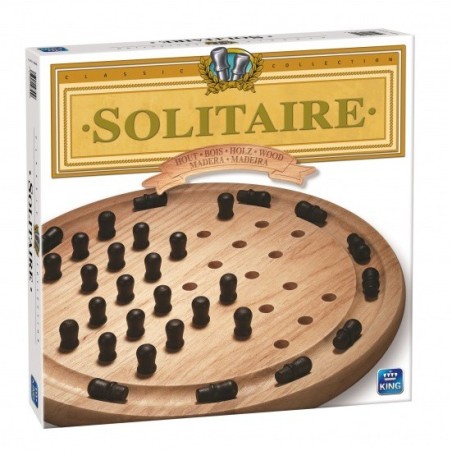 Solitaire Bois Naturel à Picots - 30cm