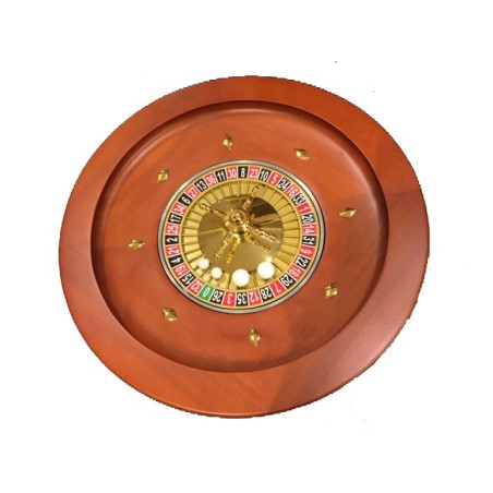 Roulette Casino Bois Teinté Acajou 36cm 