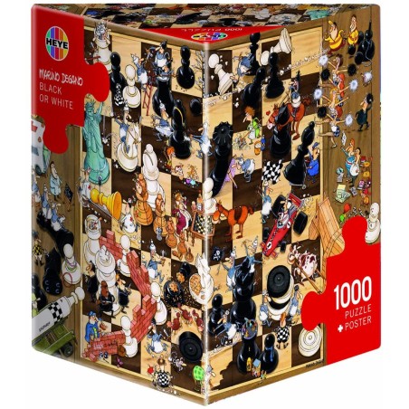 Puzzle 1000 pièces - Black or White  (Echecs)