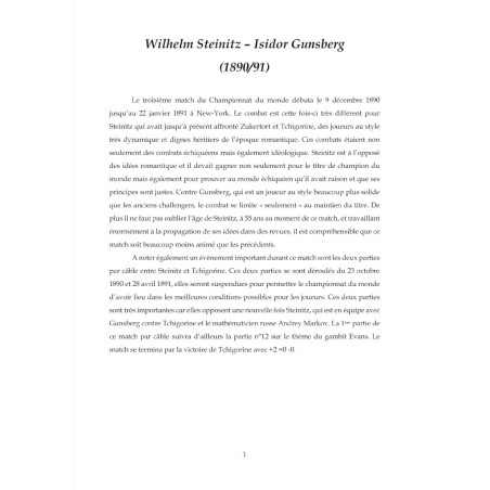 Simon Boudey - Match pour le titre de champion du monde d'échecs : 1890/91 3ème Championnat du Monde