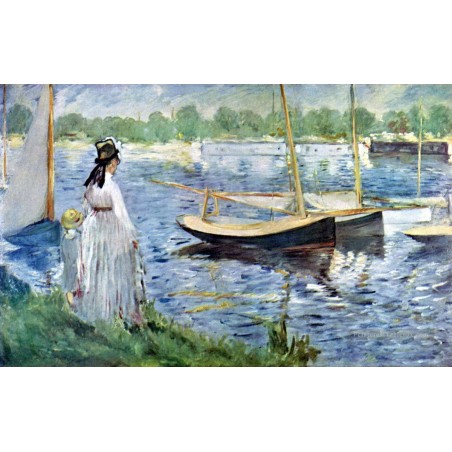 Puzzle 1000 pièces - Rives de la Seine à Argenteuil, Édouard Manet