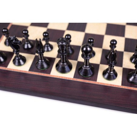 Jeu d'Echecs Northern Upright Black - Ensemble Complet