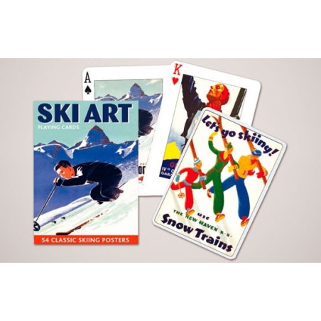 Cartes à jouer Ski Art