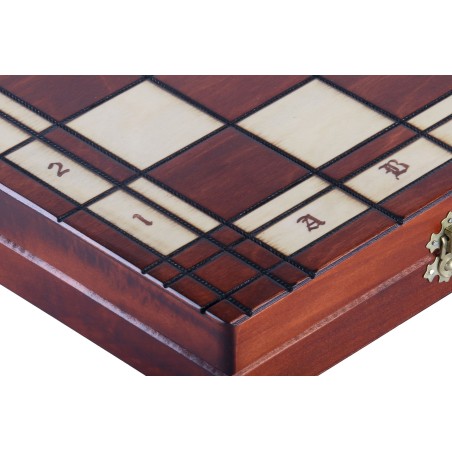 Jeu d'échecs en Bois Pliant Taille 5 - Sunburn Finish